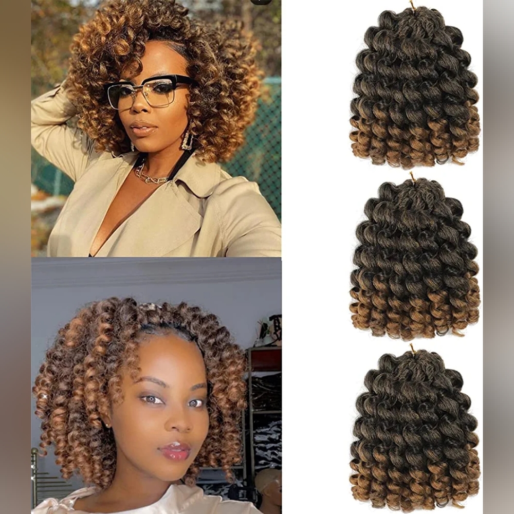 8 Inch Wand Curl Crochet Hair Jamaican Bounce Crochet Hair